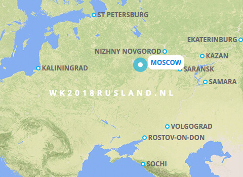 speelsteden WK 2018 Rusland